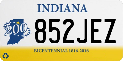 IN license plate 852JEZ