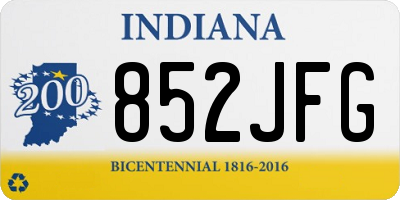 IN license plate 852JFG