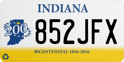 IN license plate 852JFX