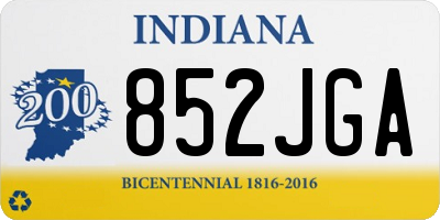 IN license plate 852JGA