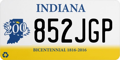 IN license plate 852JGP