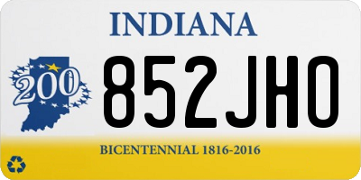 IN license plate 852JHO