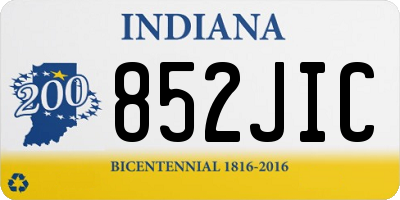 IN license plate 852JIC