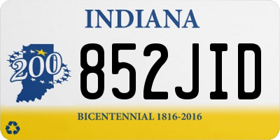 IN license plate 852JID