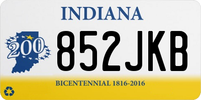 IN license plate 852JKB