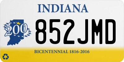 IN license plate 852JMD