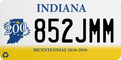 IN license plate 852JMM