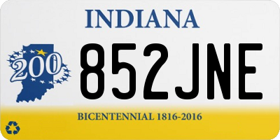 IN license plate 852JNE