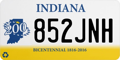 IN license plate 852JNH