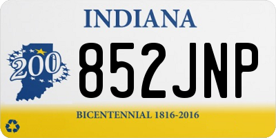 IN license plate 852JNP
