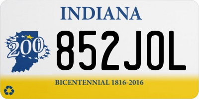 IN license plate 852JOL