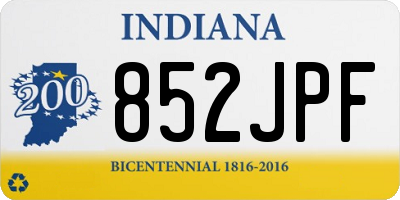 IN license plate 852JPF