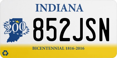 IN license plate 852JSN