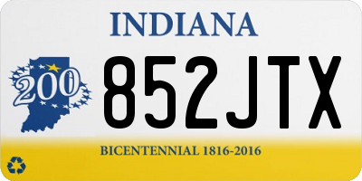 IN license plate 852JTX