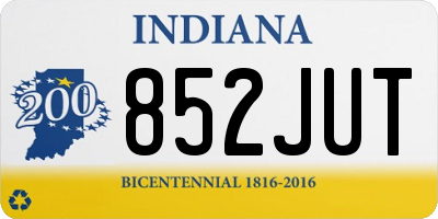 IN license plate 852JUT