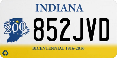 IN license plate 852JVD