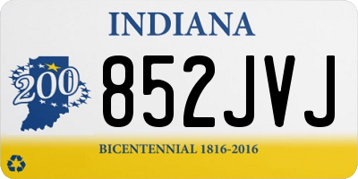 IN license plate 852JVJ
