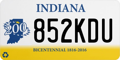 IN license plate 852KDU