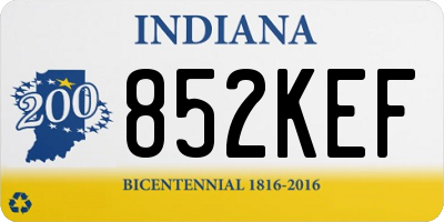 IN license plate 852KEF