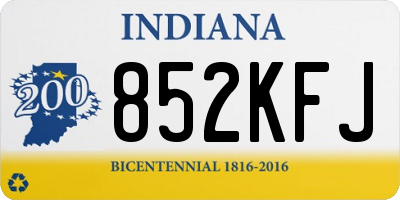 IN license plate 852KFJ
