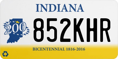 IN license plate 852KHR