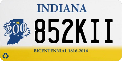 IN license plate 852KII