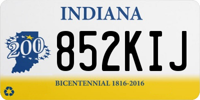 IN license plate 852KIJ