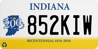 IN license plate 852KIW