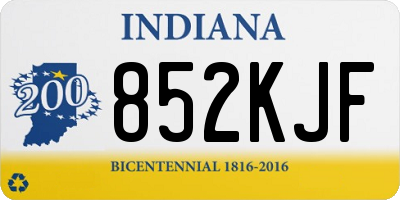 IN license plate 852KJF