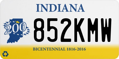 IN license plate 852KMW