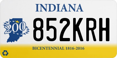 IN license plate 852KRH