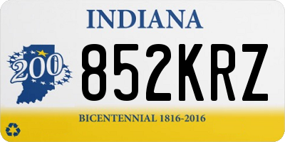 IN license plate 852KRZ