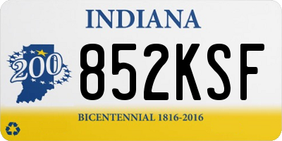 IN license plate 852KSF