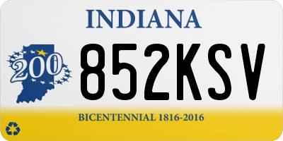 IN license plate 852KSV