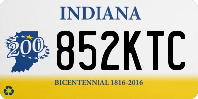 IN license plate 852KTC