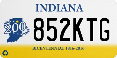 IN license plate 852KTG