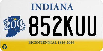 IN license plate 852KUU