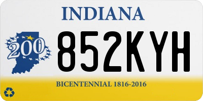 IN license plate 852KYH