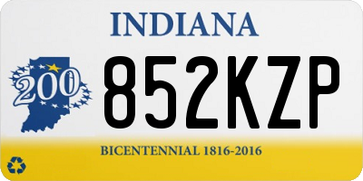 IN license plate 852KZP