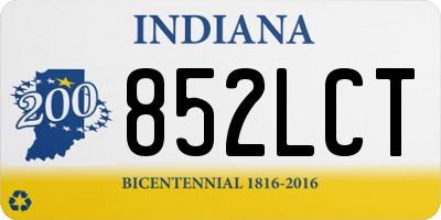 IN license plate 852LCT