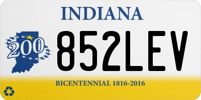 IN license plate 852LEV