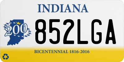 IN license plate 852LGA