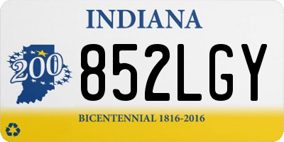 IN license plate 852LGY