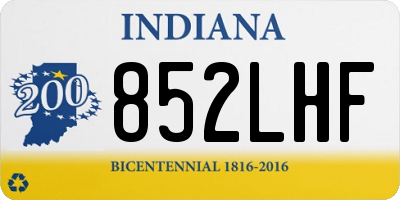 IN license plate 852LHF