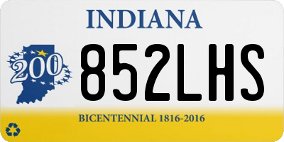IN license plate 852LHS