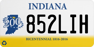 IN license plate 852LIH