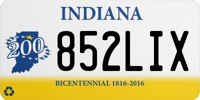 IN license plate 852LIX