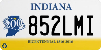 IN license plate 852LMI