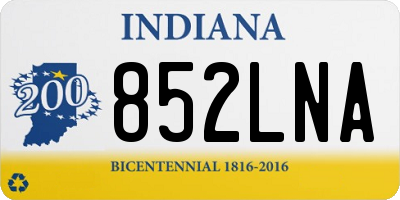IN license plate 852LNA