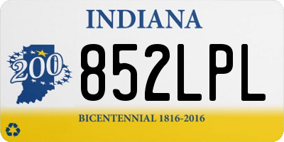 IN license plate 852LPL